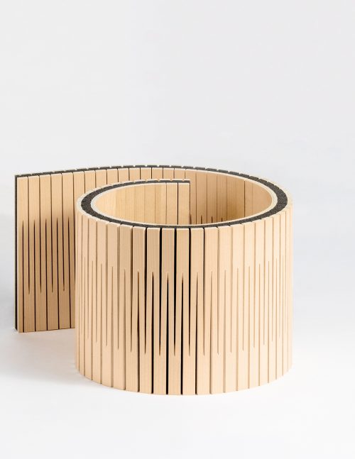 A close up of a maple sample